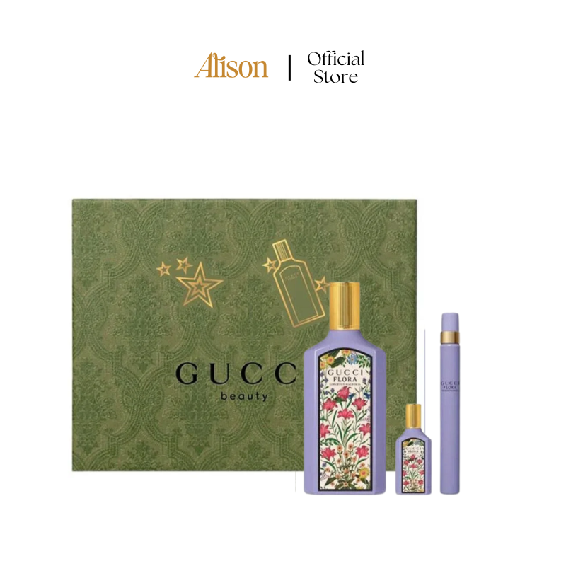 Set Gucci Flora Gorgeous Magnolia Edp 100ml + 5ml + 10ml