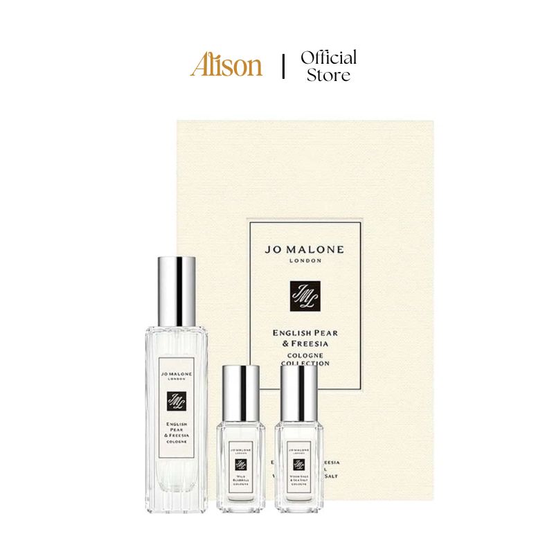 Set Nước Hoa Nữ Jo Malone English Pear 30ml + Wild Bluebell 9ml + Wood Sage 9ml