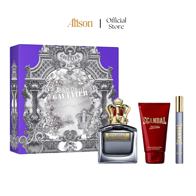 SET Scandal EDT Pour Homme 100ml + 10ml + Shower Gel 75ml