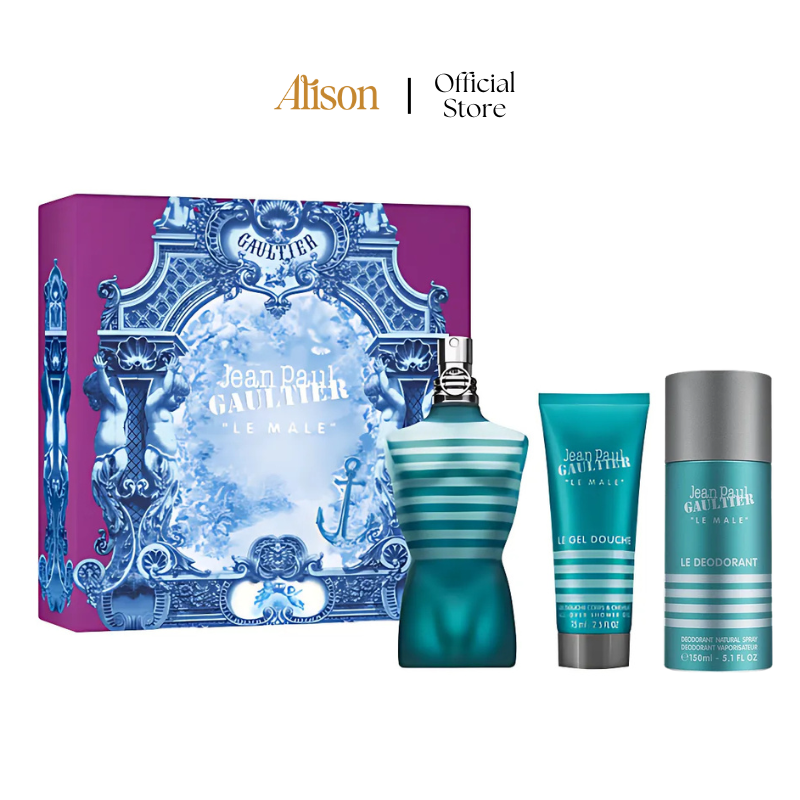 SET Jean Paul Gaultier Le Male EDT 125ml + Deodorant Stick 150ml + Shower Gel 75ml