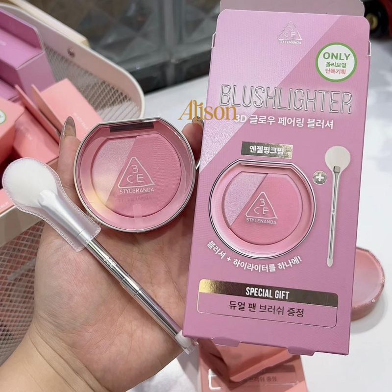 Phấn Má Hồng 3CE Blushlighter + Cọ