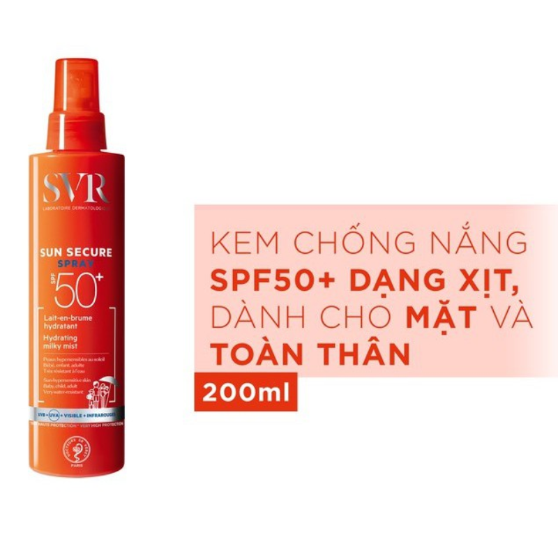 Thumb Xịt Chống Nắng Body SVR Spray Sun Secure 200ml