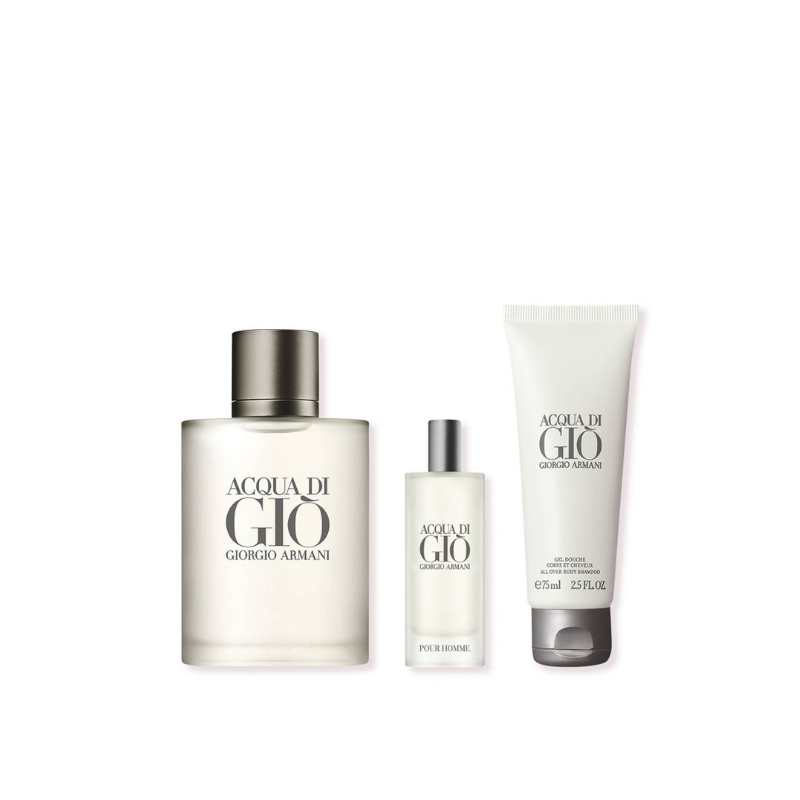 Thumb Set Acqua Di Gio EDT 100ml + 15ml + Body Shampoo 75ml