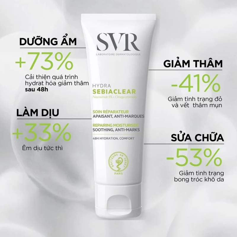 Thumb Kem dưỡng SVR Hydra Sebiaclear 48h 40ml