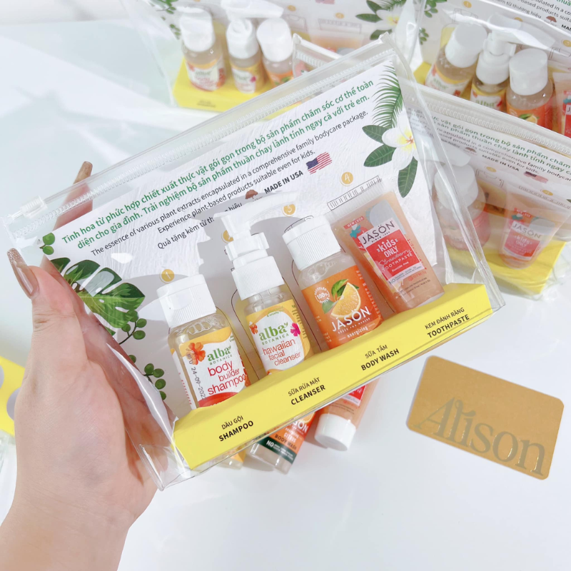 Thumb Combo chăm sóc da thuần chay mini Alba Botanica 4 món