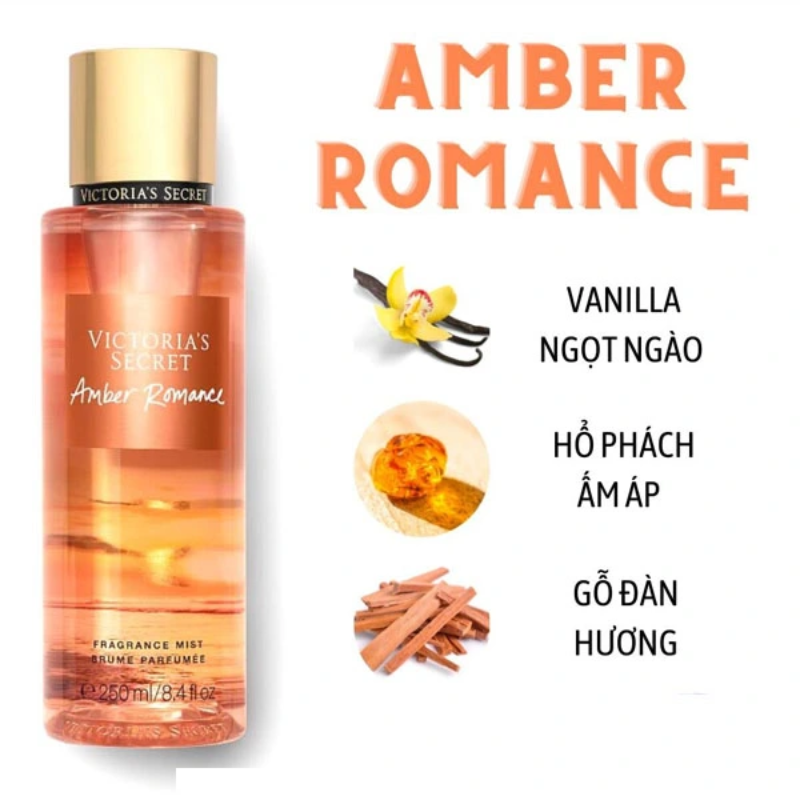 Thumb Xịt thơm toàn thân Amber Romance – Victoria’s Secret Fragrance Mist 