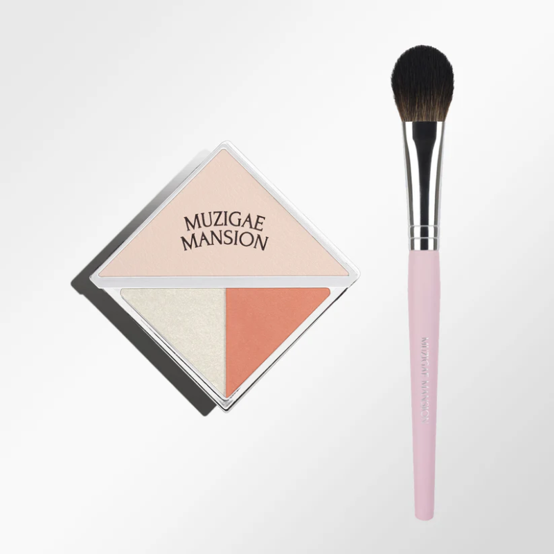 Thumb Set Má Hồng Muzigae Dual Cheek + Cọ 