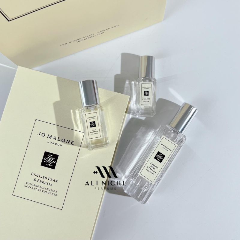 Thumb Set Nước Hoa Nữ Jo Malone English Pear 30ml + Wild Bluebell 9ml + Wood Sage 9ml