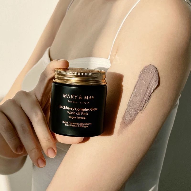 Mặt Nạ Đất Sét Mâm Xôi Mary & May Blackberry Complex Glow Wash Off Mask Pack