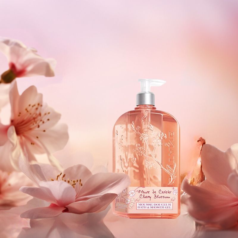 Gel Tắm Hương Hoa Anh Đào L'Occitane Cherry Blossom Bath & Shower Gel 500ml