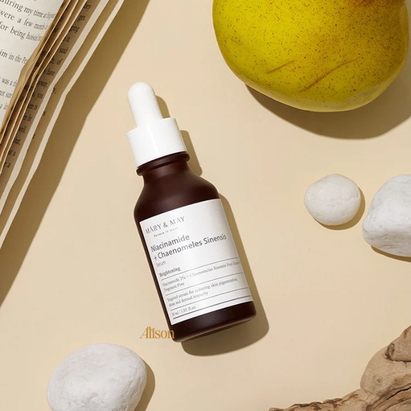 Tinh chất dưỡng sáng da Mary & May Niacinamide + Chaenomeles Sinensis Serum