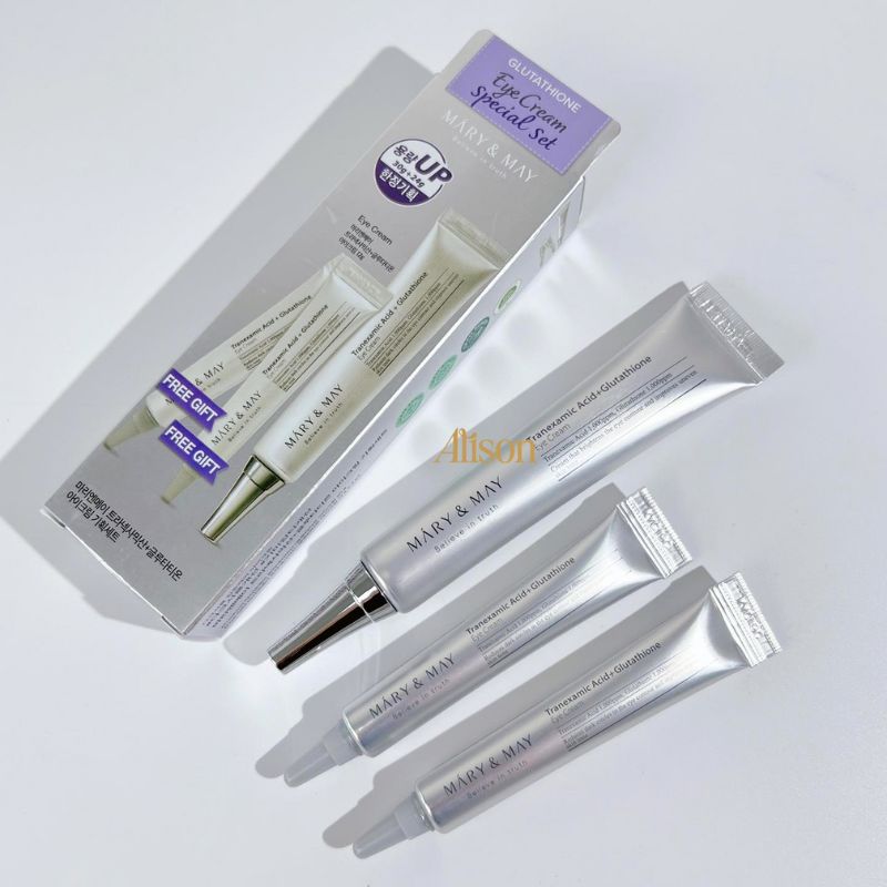 Thumb SET Kem Mắt Mary & May Glutathione Eye Cream Special Set (30g+12g x2)