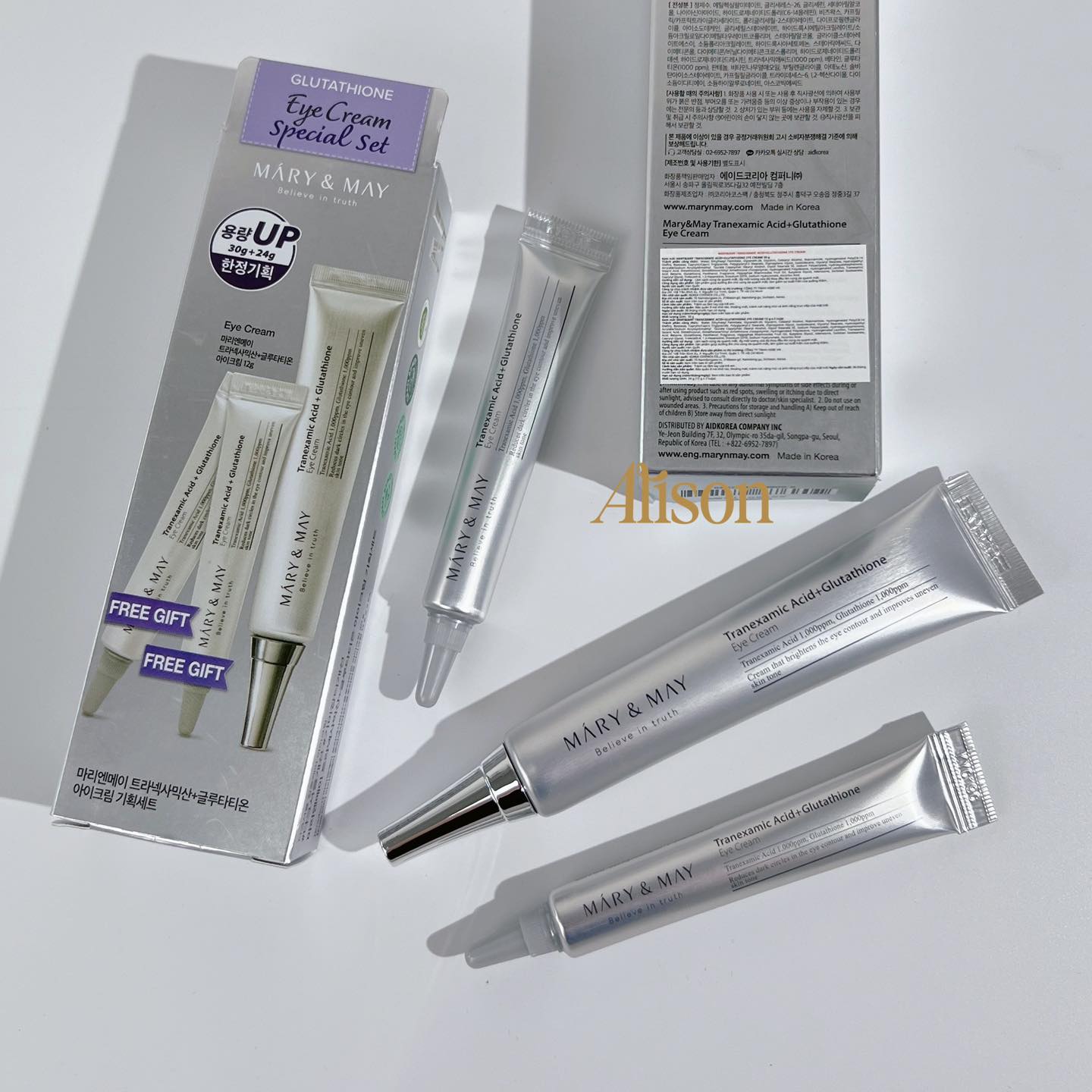 Thumb SET Kem Mắt Mary & May Glutathione Eye Cream Special Set (30g+12g x2)