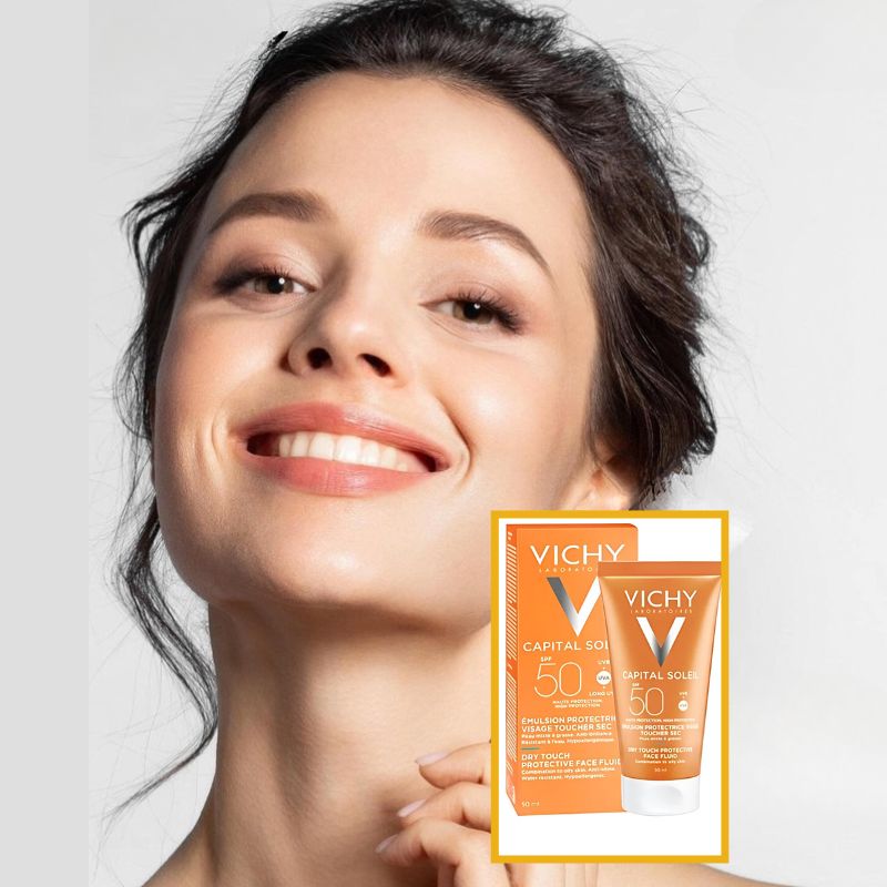 Kem chống nắng Vichy Capital Soleil Dry Touch Face Fluid SPF50 PA+++