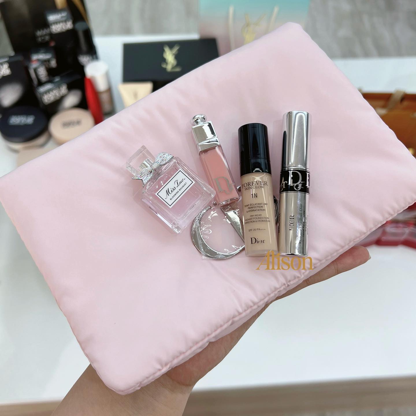 SET Dior Túi Hồng 4 Món 