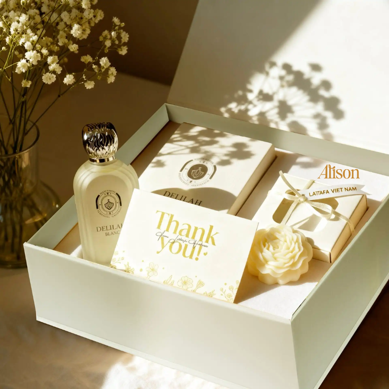SET Maison Alhambra Delilah Blanc EDP 100ml + Nến + Hộp