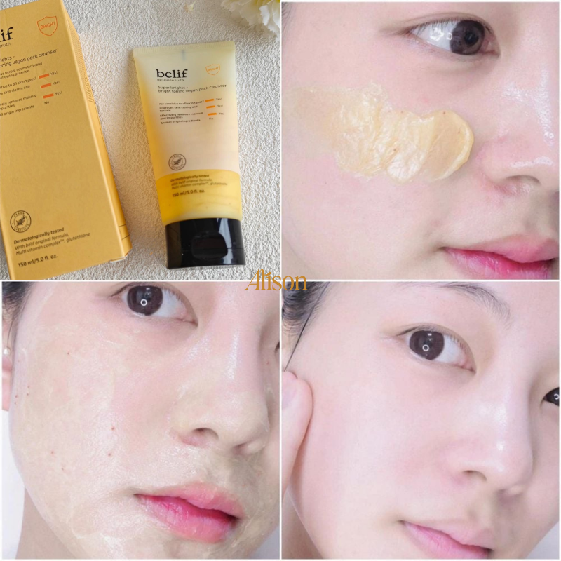 Sữa Rửa Mặt Belif Super Knights Bright Toning Vegan Pack Cleanser