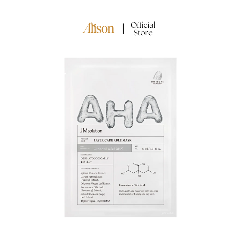 Mặt Nạ AHA Dưỡng Ẩm Và Làm Mịn Da JM Solution Layer Care Lead Mask