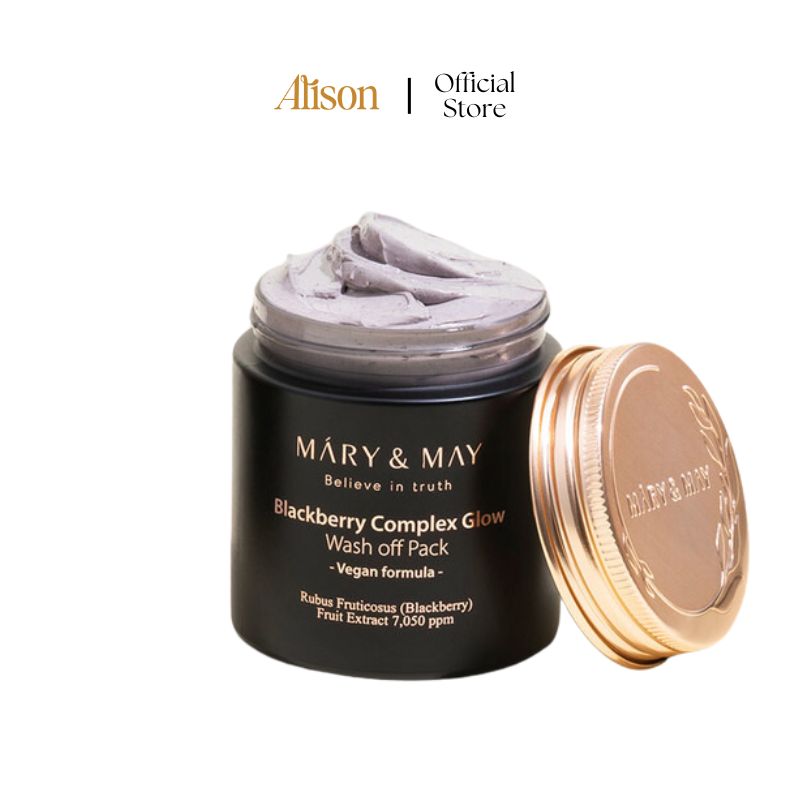 Mặt Nạ Đất Sét Mâm Xôi Mary & May Blackberry Complex Glow Wash Off Mask Pack