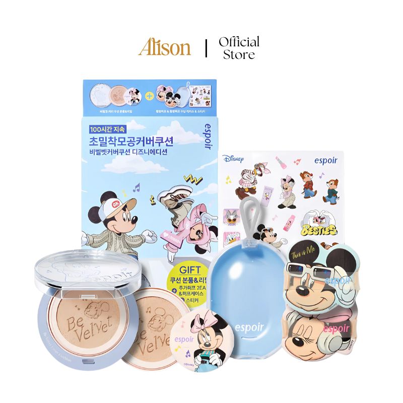 Cushion Espoir Be Velvet Cover Cushion Disney Edition (Kèm Refill và 2 Mút)