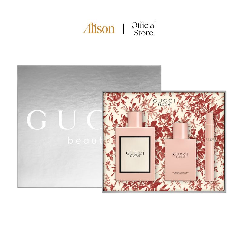 SET Gucci Bloom EDP 100ml + Body Lotion 100ml + EDP 10ml