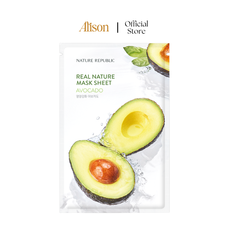 Mặt Nạ Giấy Chiết Xuất Bơ Nature Republic Real Nature Mask Sheet Avocado 23ml