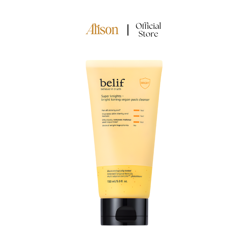 Sữa Rửa Mặt Belif Super Knights Bright Toning Vegan Pack Cleanser